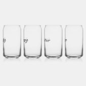 パーソナライズされた名前をカスタムするモノグミニマルラムスタイリッシュ ガラス缶 (左)