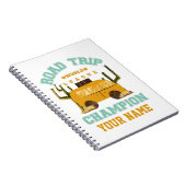 パーソナライズされた名前をカスタムするロードトリップ ノートブック (右側)