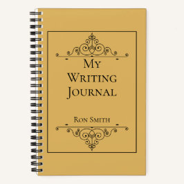 パーソナライズされた名前をカスタムする作家のノートのギフト ノートブック