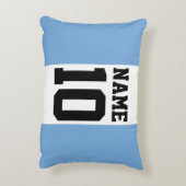 パーソナライズされた名前をカスタムする数アルゼンチン国旗 アクセントクッション (裏面(縦))