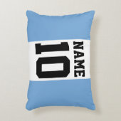 パーソナライズされた名前をカスタムする数アルゼンチン国旗 アクセントクッション (正面(垂直))