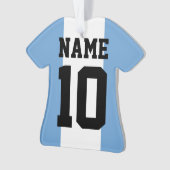 パーソナライズされた名前をカスタムする数アルゼンチン国旗 オーナメント (正面)