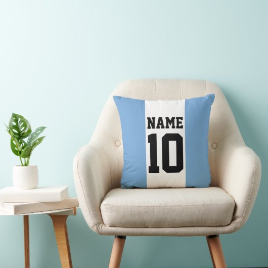 パーソナライズされた名前をカスタムする数アルゼンチン国旗 クッション (椅子)