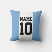 パーソナライズされた名前をカスタムする数アルゼンチン国旗 クッション (正面)