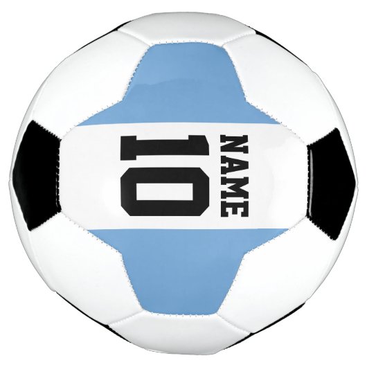パーソナライズされた名前をカスタムする数アルゼンチン国旗 サッカーボール (回転)
