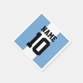 パーソナライズされた名前をカスタムする数アルゼンチン国旗 スタンダードカクテルナプキン (角)