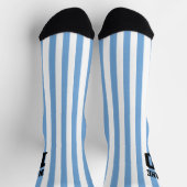 パーソナライズされた名前をカスタムする数アルゼンチン国旗 ソックス (上部)