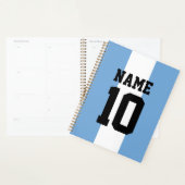 パーソナライズされた名前をカスタムする数アルゼンチン国旗 プランナー手帳 (ディスプレー)