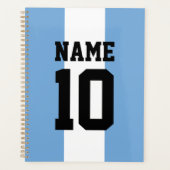 パーソナライズされた名前をカスタムする数アルゼンチン国旗 プランナー手帳 (正面)