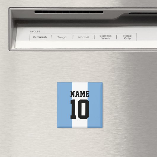 パーソナライズされた名前をカスタムする数アルゼンチン国旗 マグネット (インサイチュ (食洗機))