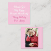 パーソナライズされた名前をカスタムする文字フォトハッピーバースデー エンクロージャーカード (正面/裏面)