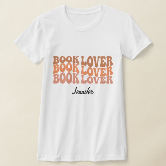 パーソナライズされた名前をカスタムする本好読きTシャツ Tシャツ (レイダウン)