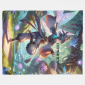 パーソナライズされた名前をカスタムする毛布 フリースブランケット (正面(横))