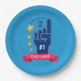 パーソナライズされた名前をカスタムする父の日紙プレート ペーパープレート