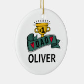 パーソナライズされた名前をカスタムする父の日 |オーナメント セラミックオーナメント (右)