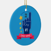 パーソナライズされた名前をカスタムする父の日 |オーナメント セラミックオーナメント (右)