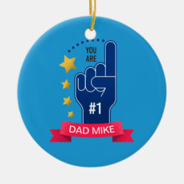 パーソナライズされた名前をカスタムする父の日 |オーナメント セラミックオーナメント