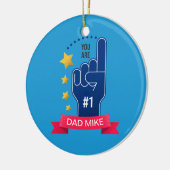 パーソナライズされた名前をカスタムする父の日 |オーナメント セラミックオーナメント (左)