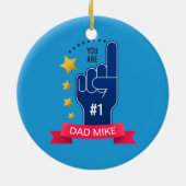 パーソナライズされた名前をカスタムする父の日 |オーナメント セラミックオーナメント (裏面)