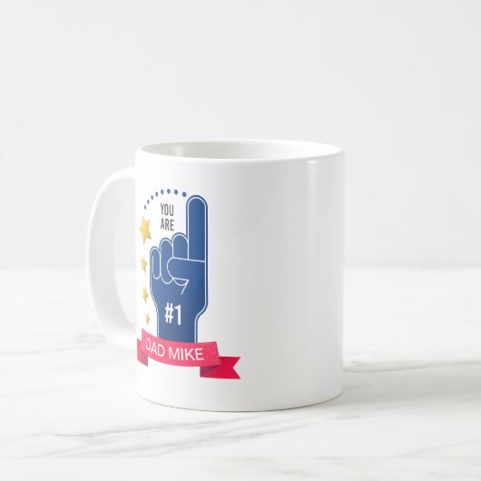 パーソナライズされた名前をカスタムする父の日 |コーヒーマグ コーヒーマグカップ (正面左)