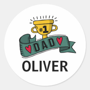 パーソナライズされた名前をカスタムする父の日  ステッカー
