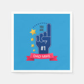 パーソナライズされた名前をカスタムする父の日 |ナプキン スタンダードカクテルナプキン (正面)