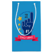 パーソナライズされた名前をカスタムする父の日 |抱き枕 スモールペーパーバッグ (裏面)