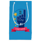 パーソナライズされた名前をカスタムする父の日 |抱き枕 スモールペーパーバッグ (正面)