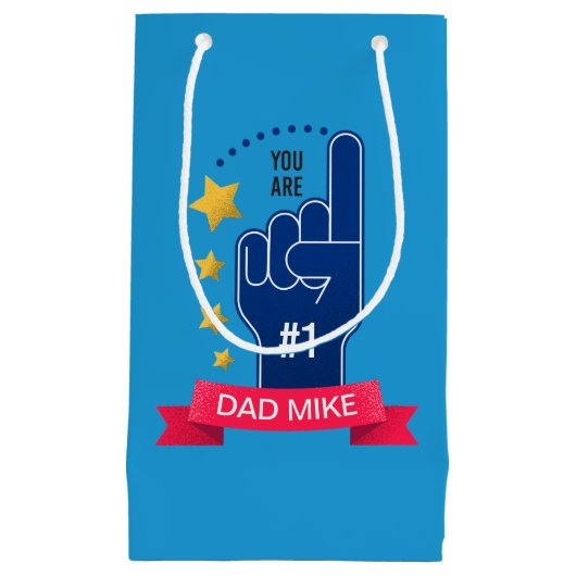 パーソナライズされた名前をカスタムする父の日 |抱き枕 スモールペーパーバッグ (正面)