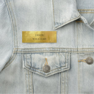 パーソナライズされた名前をカスタムする金属金ゴールド 名札