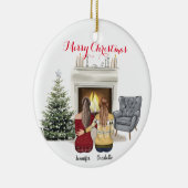 パーソナライズされた名前をカスタムする セラミックオーナメント (右)