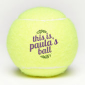 パーソナライズされた名前をカスタムする テニスボール (正面)