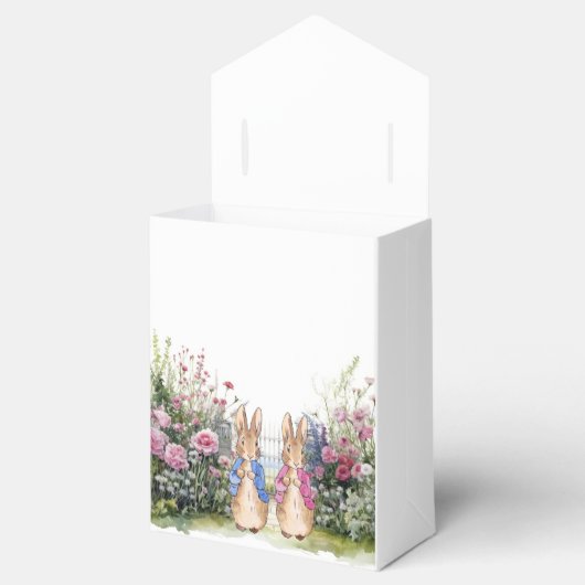 パーソナライズされた名前ピーターと花の庭の酔い フェイバーボックス (オープン)