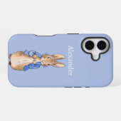 パーソナライズされた名前ピーターウサギ iPhone 16ケース (裏面横)