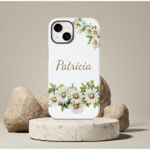 パーソナライズされた名前ブルームDaisy Flowers White Case-M Case-Mate iPhoneケース