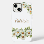 パーソナライズされた名前ブルームDaisy Flowers White Case-M Case-Mate iPhoneケース (裏面)