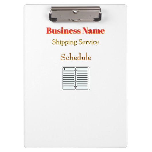 パーソナライズされた名前出荷サービス白 クリップボード (正面)