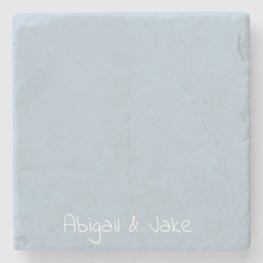 パーソナライズされた名前 空色 ストーンコースター (正面)