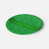 パーソナライズされた名前green green pickle ペーパープレート (アングル)