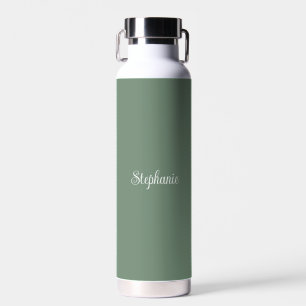 パーソナライズされた名前Sage Green Script結婚's Water ウォーターボトル