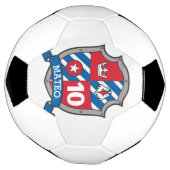 パーソナライズされた名年齢サッカーの鳥の盾 サッカーボール (回転)