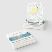 パーソナライズされた名残りの木の子鹿 ストーンコースター (横)