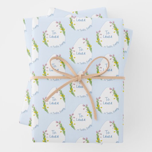 パーソナライズされた名門私立校風のフローラ ラッピングペーパーシート (インサイチュ)
