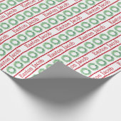 パーソナライズされた名門私立校風のリース ラッピングペーパー (角)