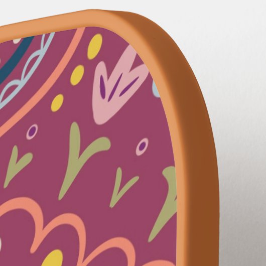 パーソナライズされた名門私立校風のレトロ ピックルボールラケット (左詳細)