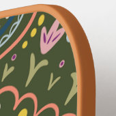 パーソナライズされた名門私立校風のレトロ ピックルボールラケット (左詳細)