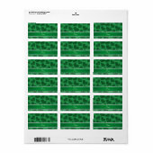 パーソナライズされた名green leopardハート ラベル (フルシート)