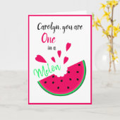 パーソナライズされた君はバレンタインのメロンだ カード (黄色い花)