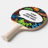 パーソナライズされた吹き出しおもしろいクール漫画書 卓球ラケット (正面アングル)
