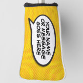 パーソナライズされた吹き出し漫画帳 ゴルフヘッドカバー (回転90)